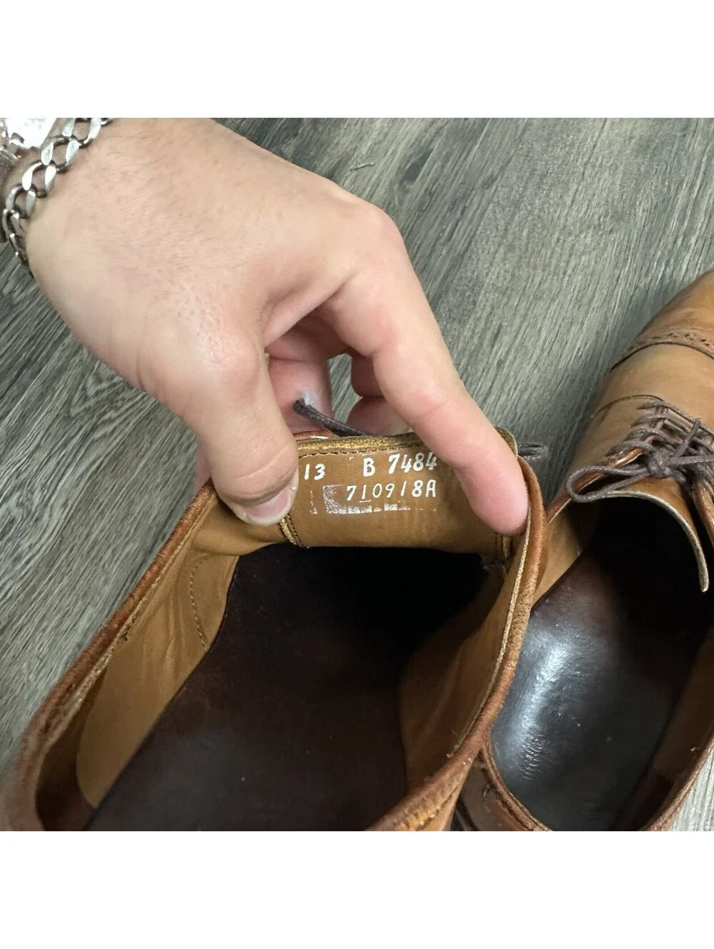 Allen Edmonds BOULEVARD Cap Toe DERBY Dress Shoes Walnut Brown Men’s 13 B 7584